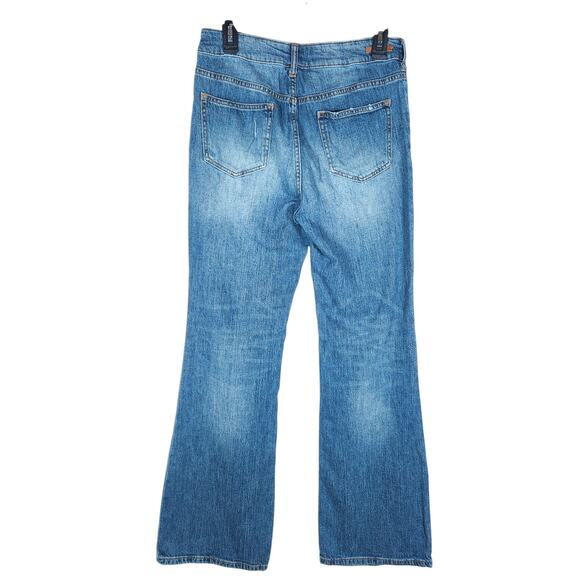 Pilcro Womens Bootcut Jeans 29 Medium Wash Boho Chic Casual Soft Girl Streetwear - Picture 6 of 13